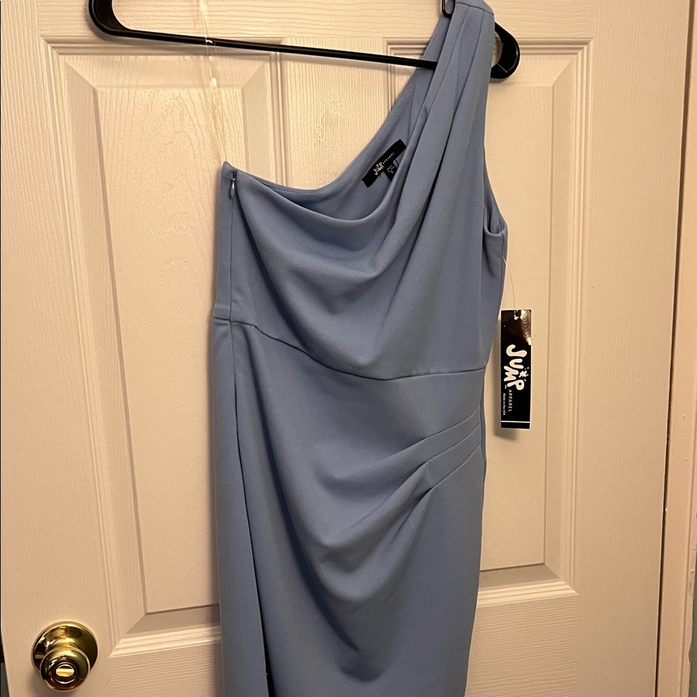 Jump Light Blue One-Shoulder Dress